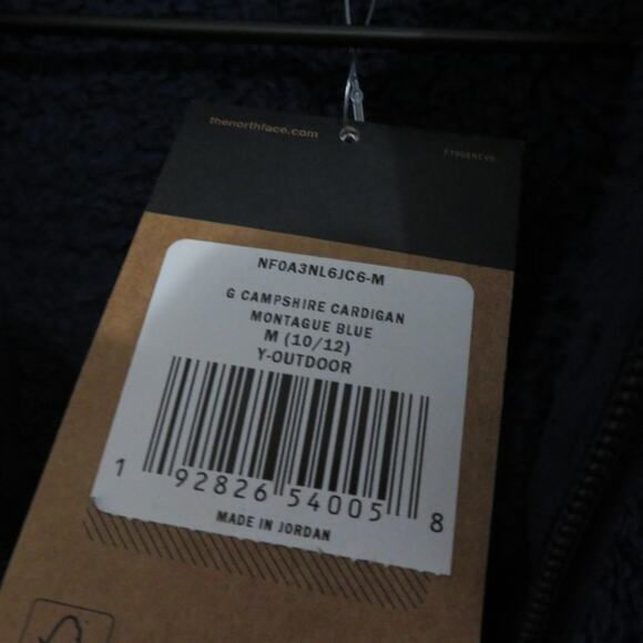 The North Face Girls Medium Montague Blue Campshire Cardigan Plush Sweater - Picture 7 of 7